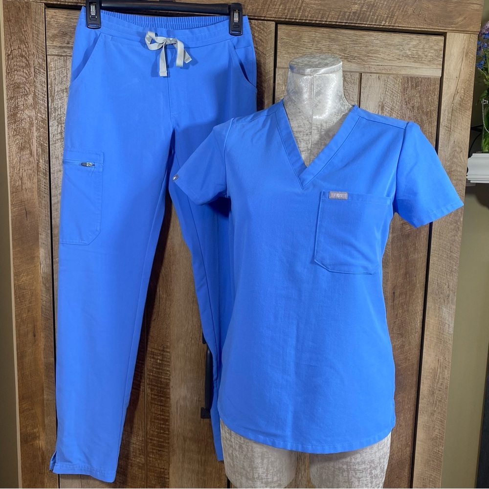 Figs Light Blue Scrub Set‎ XXS